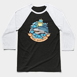 Tiger Shark Lighthouse Baseball T-Shirt